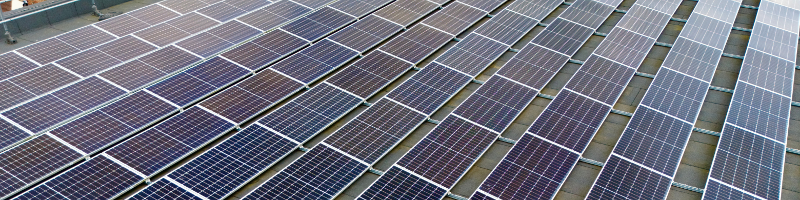 Solar panels - home page banner