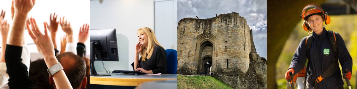 Council staff and Tonbridge Castle