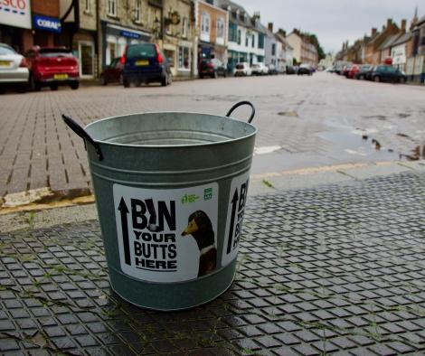 Smoking bin on West Malling High Street