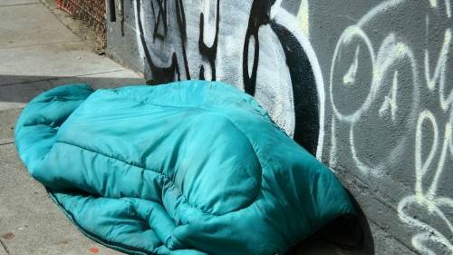 Rough sleeper on the streets