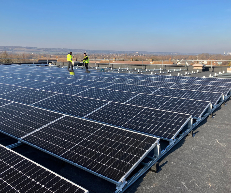 Solar panels at Larkfield Leisure Centre