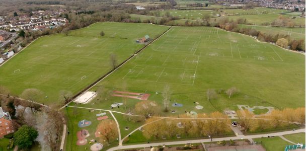 Racecourse events space from the air