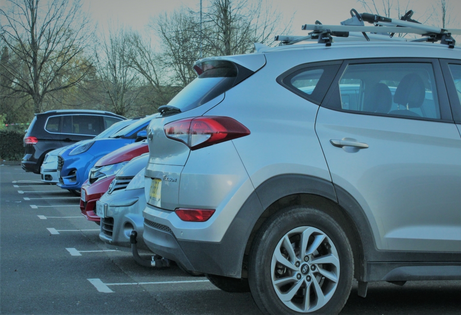 Row of parked cars
