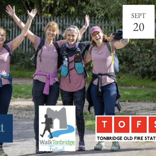 Group of ladies celebrating, after completing the Tonbridge Walk