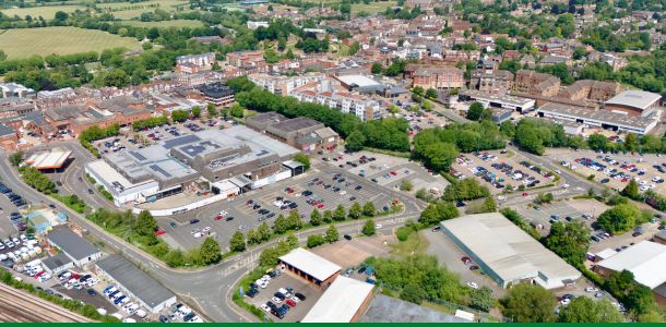 High view over Tonbridge