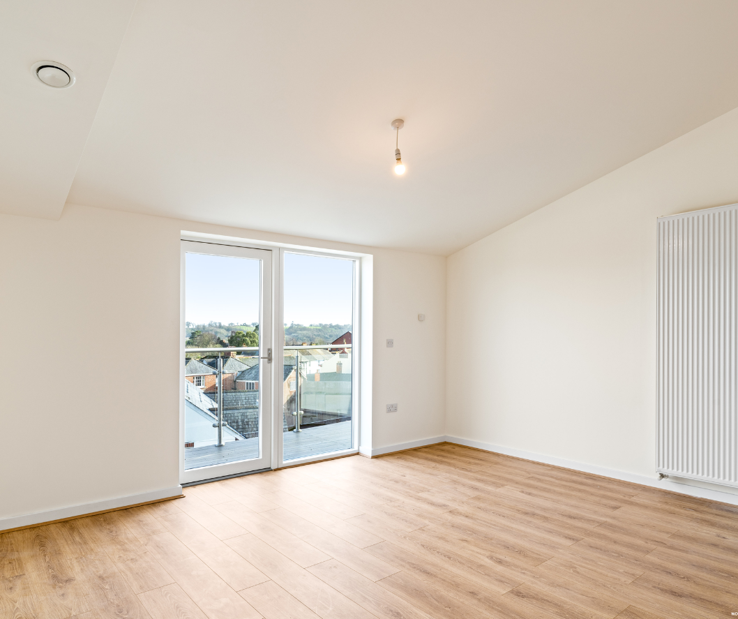 A view of the living space in a Zed Pods modular home.