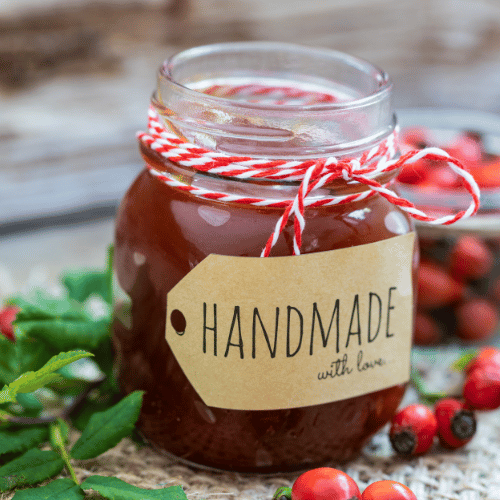 Handmade with love - a jar of jam