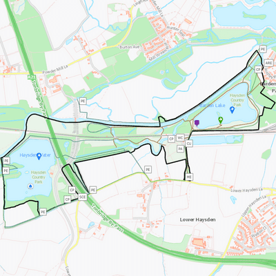 A map of Haysden Country Park
