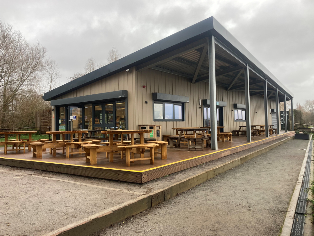 New build café building in Leybourne,