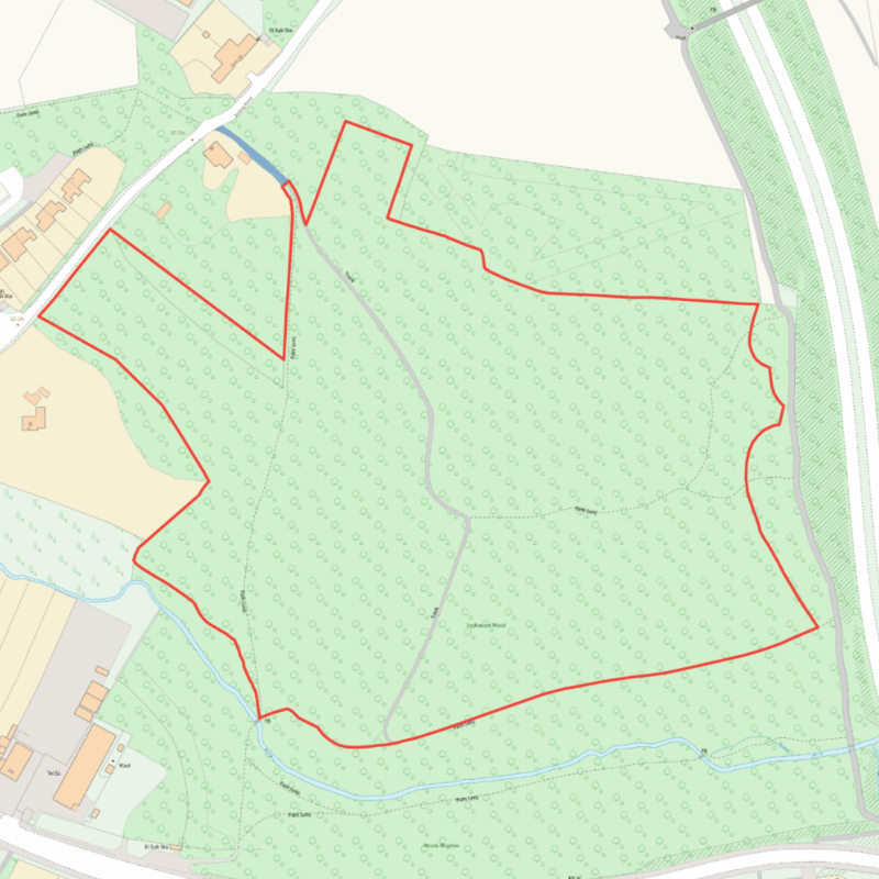 Leybourne Woods map