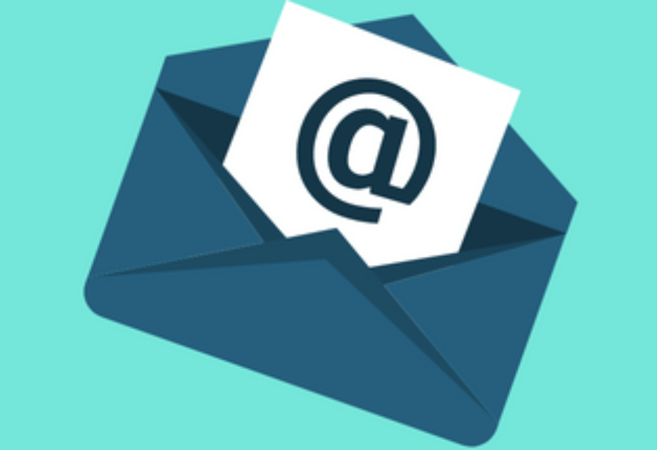 An envelope with a @ sign